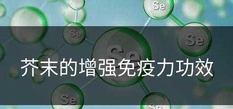 芥末的增强免疫力功效(芥末的增强免疫力功效是什么)